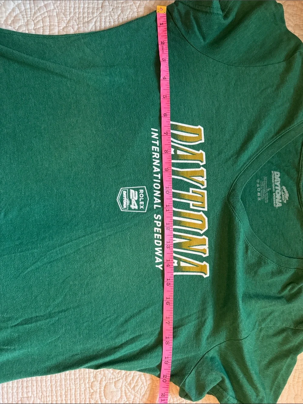 Daytona Speedway IMSA Rolex 24 Race Green V-Neck Women's Tee